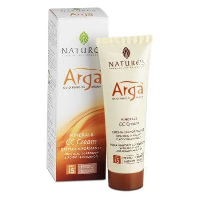 Arga' cc cream medium dark face 50 ml nature's