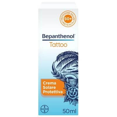 Bepanthenol tatuaj crema de protecție solară spf50+ 50 ml