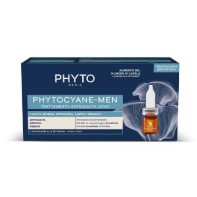 Fiole Phytocyane pentru bărbați pierderea severă a părului 12 fiole 3,5 ml