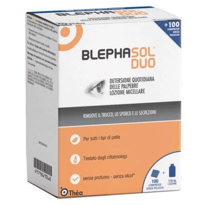 Blephasol duo soluție micelară pentru igiena pleoapelor 100 ml + 100 tampoane de tifon