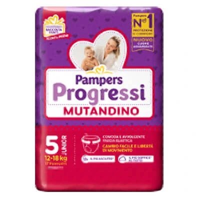 Pampers progres mutandina junior 17 bucăți