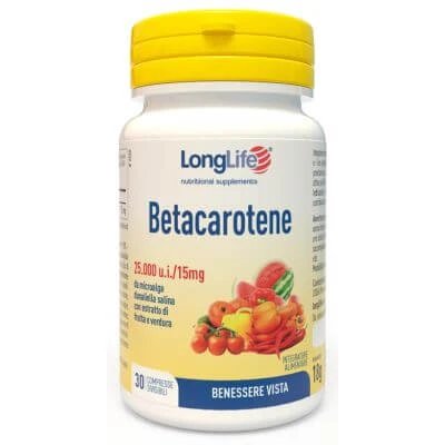 Longlife beta-caroten 25000 ui 30 comprimate