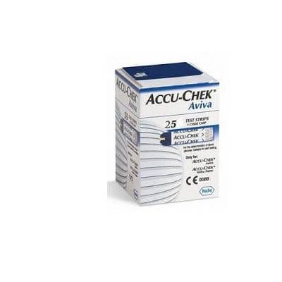 Accu-chek aviva brk benzi de testare a glicemiei cu amănuntul 25 bucăți