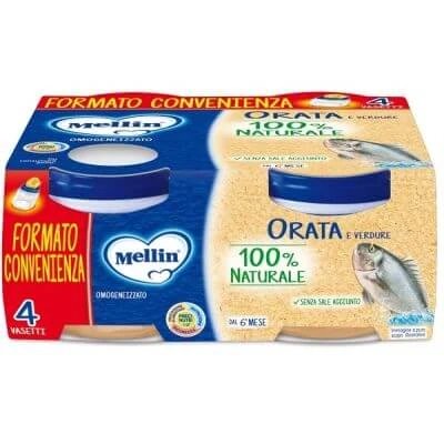 Mormoloci omogenizați Mellin 4x80 g