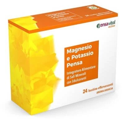 Magneziu și potasiu Orange Think 24 pliculețe efervescente