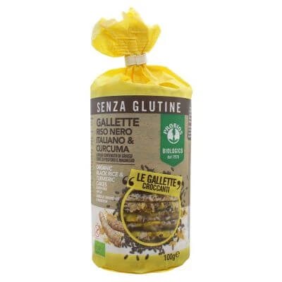 Probios gallette orez negru/curcuma 100 g