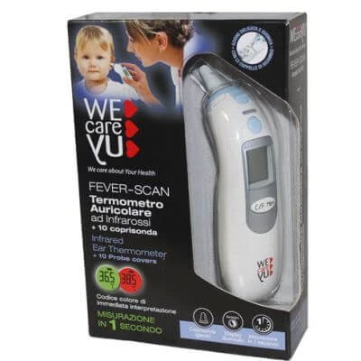 wecareyu febră-scan termometru ureche infraroșu cu 10 sonde acoperă