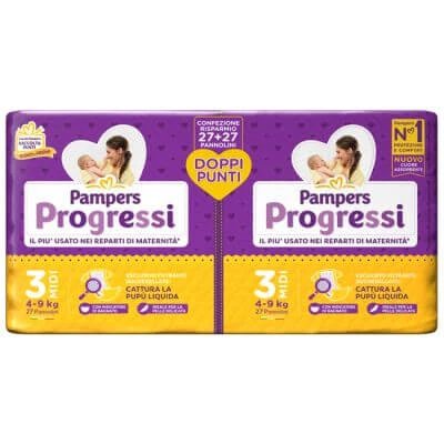 Pampers progres midi scutec pachet dublu 54 bucăți