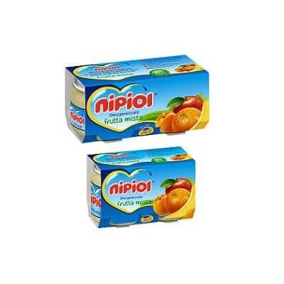 Fruct amestecat omogenizat Nipiol 80 g 2 bucăți