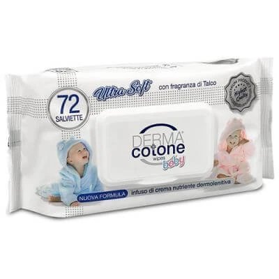 Șervețele pentru copii Dermacotone cu infuzie de cremă 72 bucăți