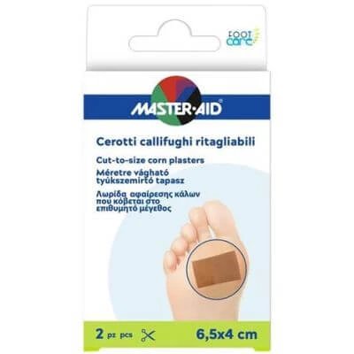 tencuială decupată master-aid footcare 64x40 mm 2 bucăți b3
