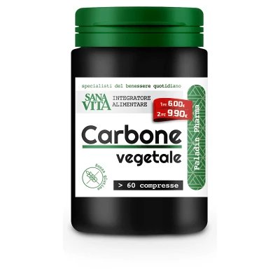Sanavita cărbune de lemn 60 comprimate