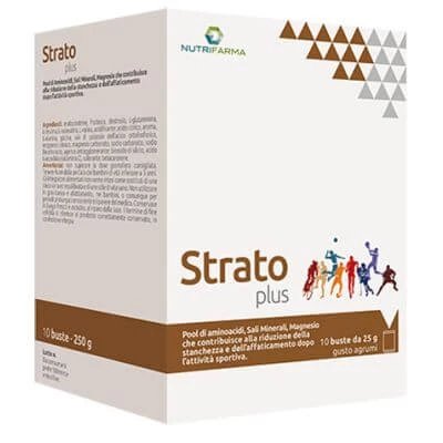 Strato plus 10 pliculețe 25 g cu aromă de citrice