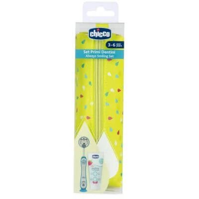 Set dentar Chicco 3-6 ani albastru deschis