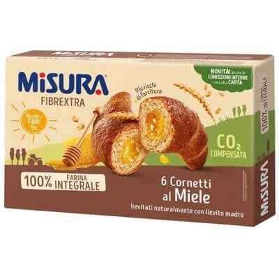 Măsura fibră croissante extra miere 6 bucăți