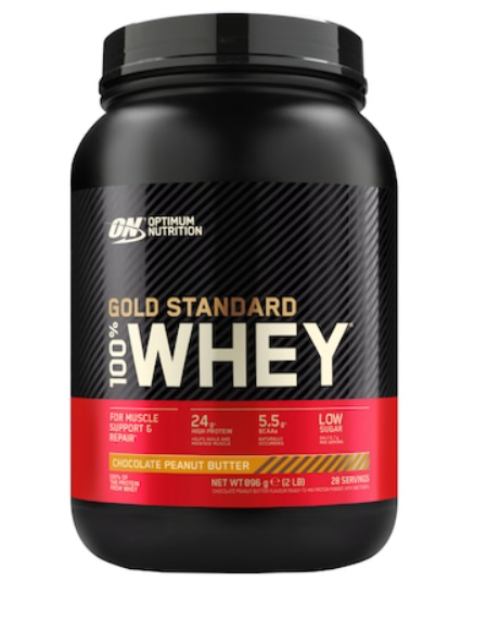 Pudra proteica proteine din zer 100% whey gold standard Alune, 896g, Optimum Nutrition