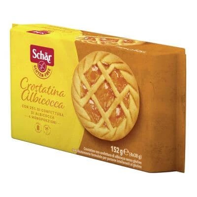 Tartă Schar cu gem de caise 4 porții unice de 35 g
