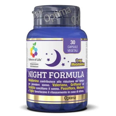 Colours of life night formula 30 capsule vegetariene 550 mg