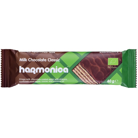 Napolitana classic invelita in ciocolata Bio, 40g, Harmonica