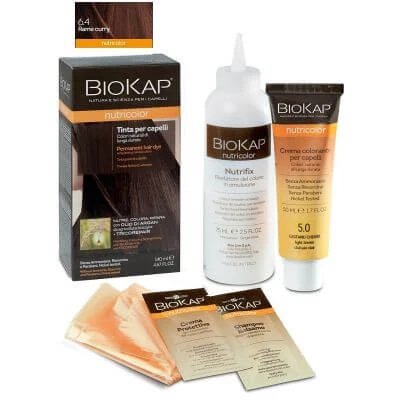 Biokap nutricolor 6.4 cupru curry colorant tub + sticla