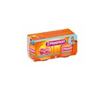 Șuncă gătită omogenizată Plasmon 80 g x 2 bucăți