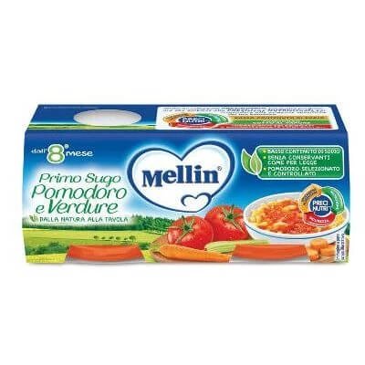 Mellin primo sugo sos de roșii și legume 2 borcane de 80 g