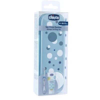 Set dentar Chicco 6 luni+ albastru deschis