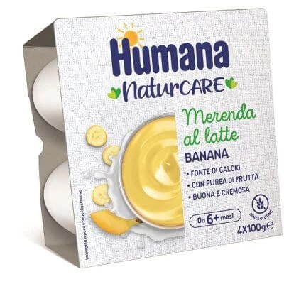 Humana snack lapte banane 4 bucăți 100 g