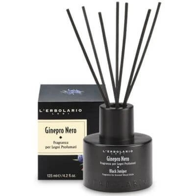 Parfum de lemn parfumat cu ienupăr negru cu bastoane 125 ml