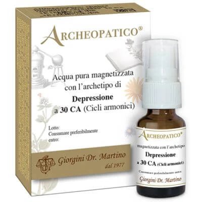Apă arheopatică magnetizată pură cu depresie arhetipală la 30 de cicluri armonice 10 ml