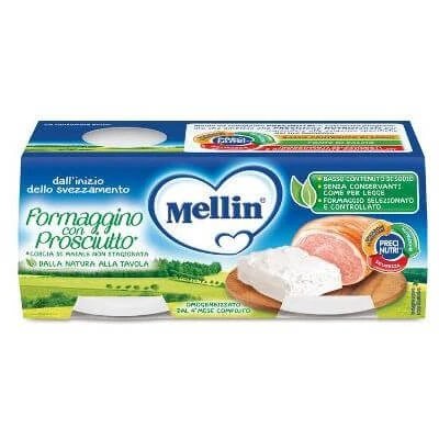 Brânză pentru copii Mellin cu șuncă 2 x 80 g