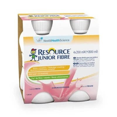 Resource junior fibre căpșuni 200 ml 4 bucăți