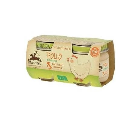 Hrană omogenizată pentru copii pui organic 2 x 80 g