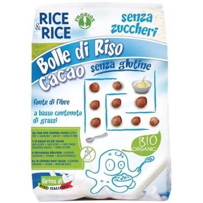 Rice&rice Cocoa Rice Bubbles 150 g fără drojdie