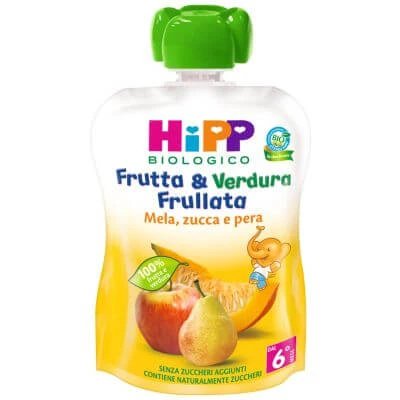 Hipp bio fructe și legume măr pară dovleac 90 g