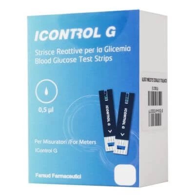 Benzi de testare a glicemiei icontrol g 50 bucăți