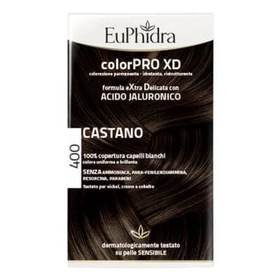Euphidra colourpro xd 400 gel pentru colorarea părului maro în sticlă + activator + balsam + mănuși