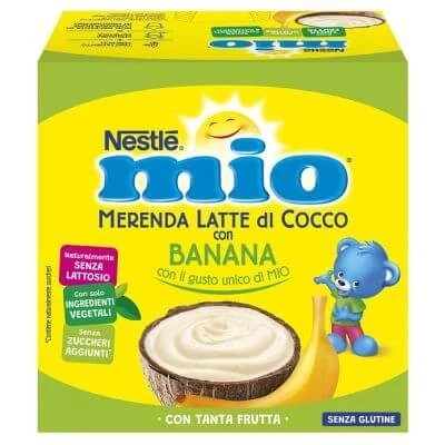 Mio snack lapte nucă de cocos cu banane 4 bucăți