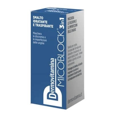 Dermovitamin micoblock 3 în 1 lac de unghii hidratant și respirabil albastru 5 ml