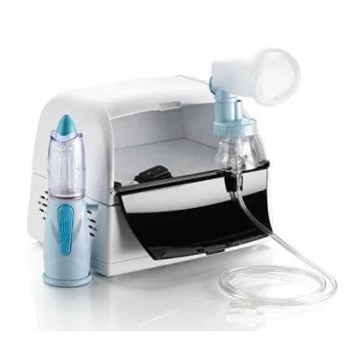 Sistem aerosol modular Nebula cu fiolă m2000 + mască + soluție nazală Rhinowash pentru terapie prin inhalare