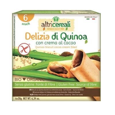 Altricereali delizia quinoa cu cremă de cacao ecologică 180 g