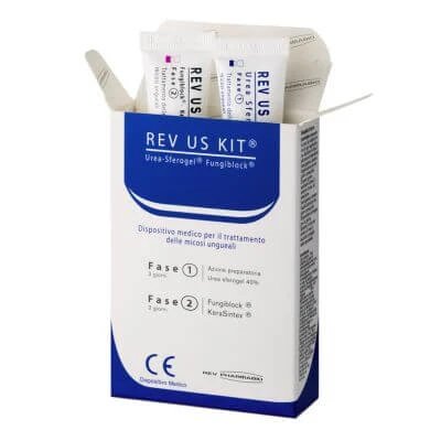 Kit Rev us faza 1 lac de unghii 15 ml + faza 2 lac de unghii 15 ml
