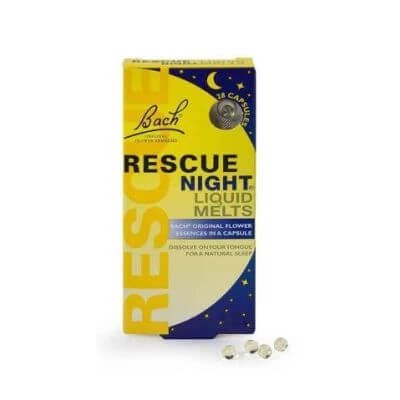 Lichidul de noapte Rescue se topește fără alcool 28 de capsule