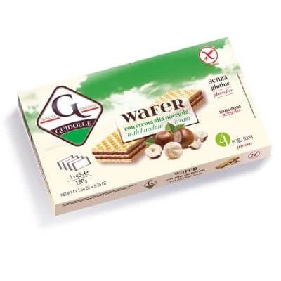 Wafers cu cremă de alune 4 porții x 45 g