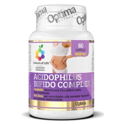 Colours of life acidophilus bifido complex 60 capsule vegetariene 500 mg