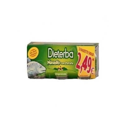 Merluciu omogenizat Dieterba 3 bucăți 80 g