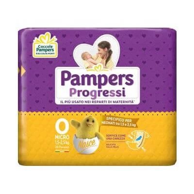 Pampers progrese micro baby nappies 24 bucăți