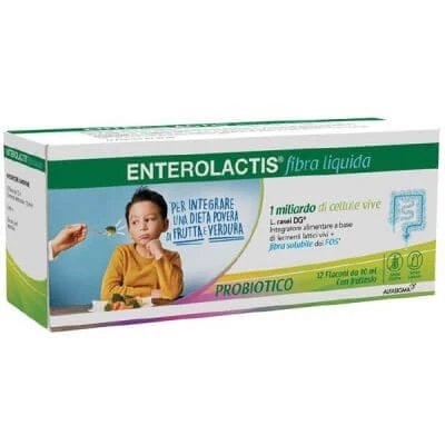 Enterolactis lichid fibră 12 fiole x 10 ml