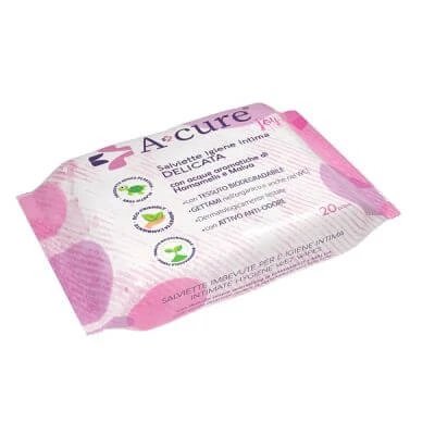 A+cure igienă intimă delicată 20 de șervețele maxi de buzunar