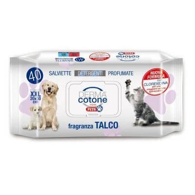 Dermacotone Pet Talc Șervețele 40 bucăți